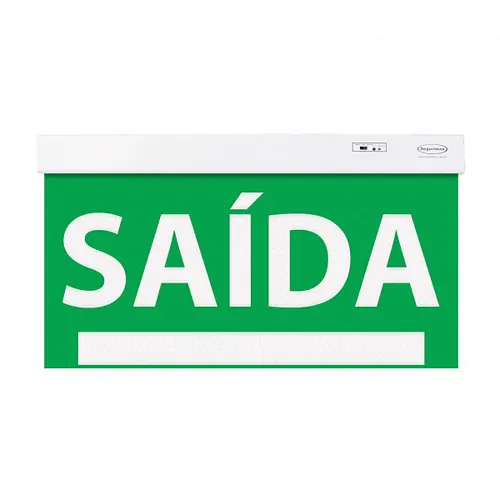 Balizamento de Saída Slim 2 Faces Verde 50 x 25cm