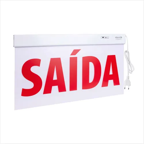 Balizamento de Saída Slim 2 Faces Vermelho 50 x 25cm